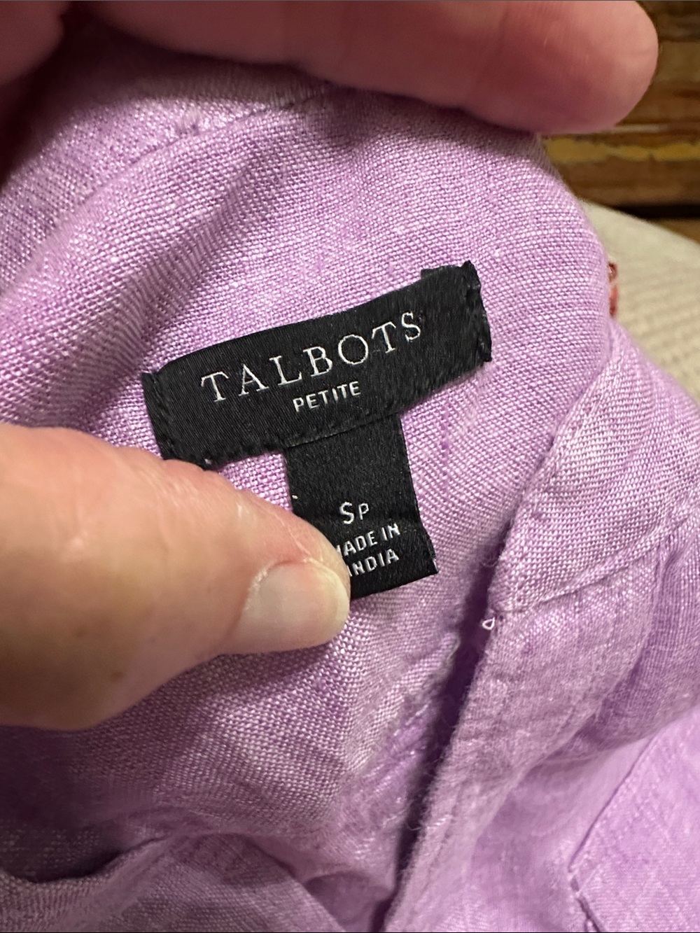 Talbots Lavender Tunic Linen Shirt small - Picture 4 of 5